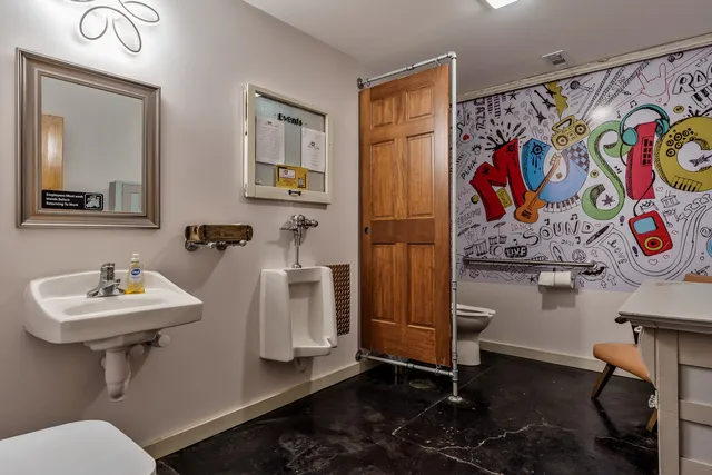 a room with storage and utility