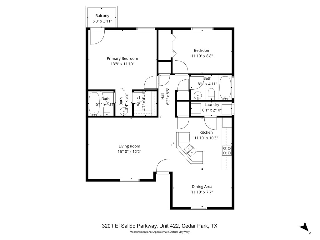 3201 E El Salido Parkway, Unit 511 Cedar Park, TX 78613 - Photo 12 of 12 View of floor plan / room layout