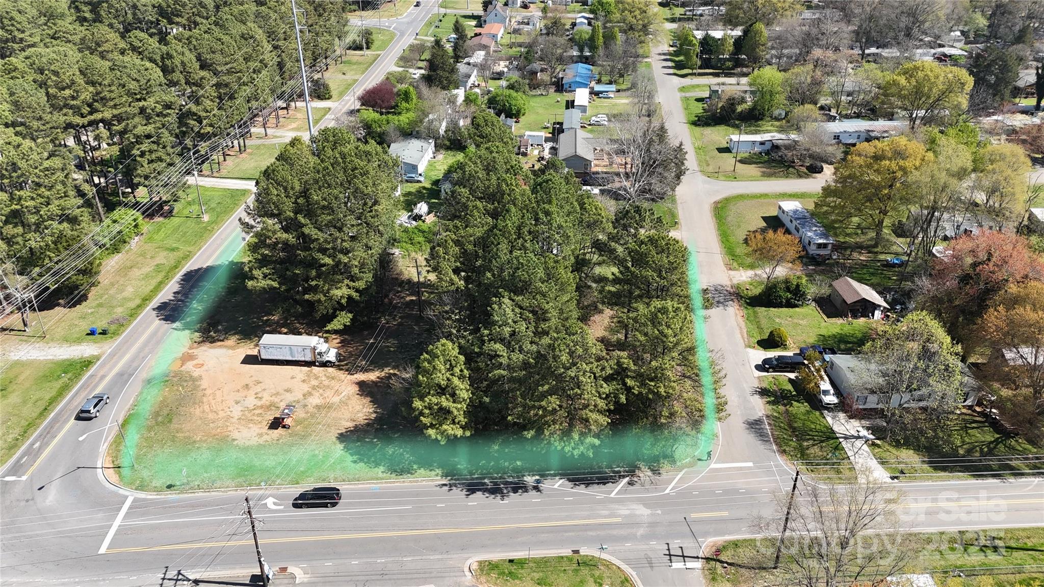 an aerial view of residential house with outdoor space