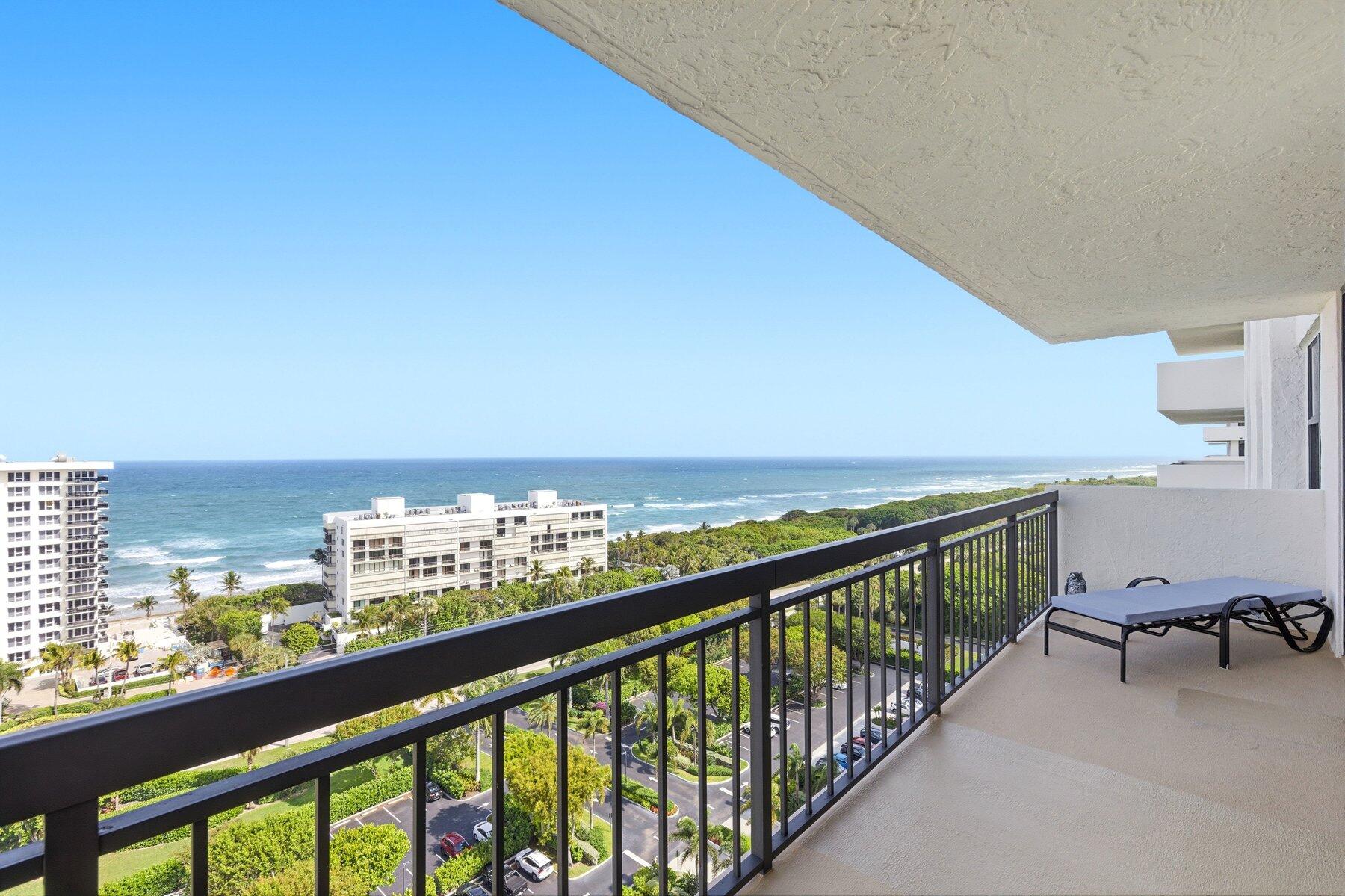 2003 North Ocean Boulevard, Unit 1702 Boca Raton, FL 33431 - Photo 11 of 20 Balcony looking south