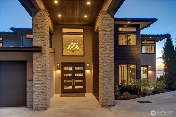 a front view of a house