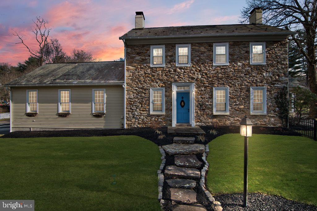 3055 Haupts Bridge Road Riegelsville, PA 18077 - Photo 5 of 65 Twilight main entrance view