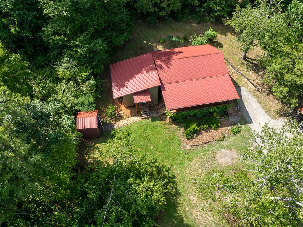495 Midway Creek Road Murphy, NC 28906 - Photo 3 of 38 an aerial view of a house with outdoor space lake view
