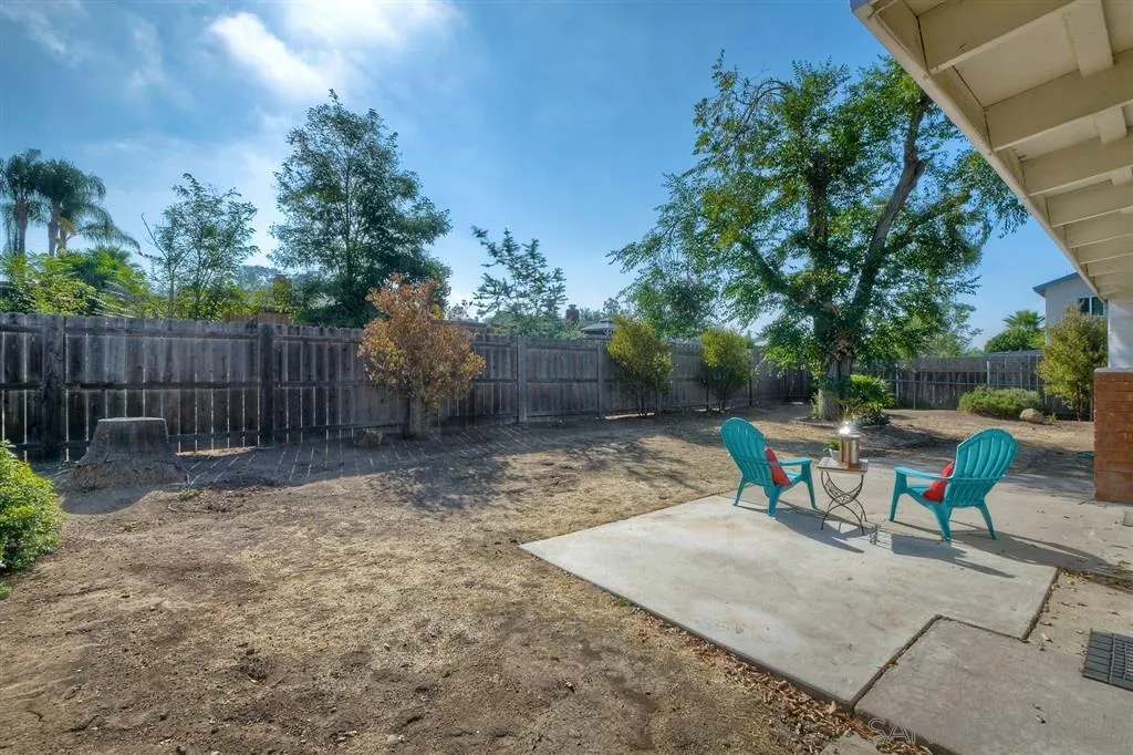 13733 Powers Road Poway, CA 92064 - Photo 20 of 23 a view of a backyard with a table and chairs
