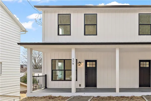 a front view of a house