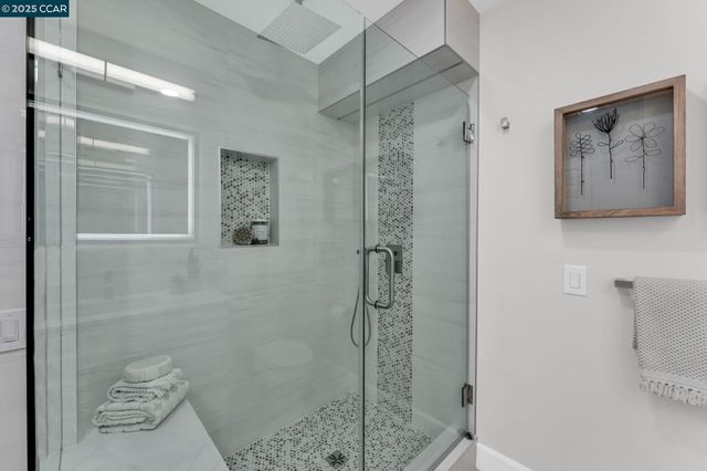 a view of yard with green space and fog