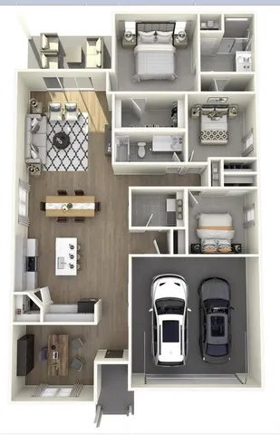 a front view of a building with glass windows