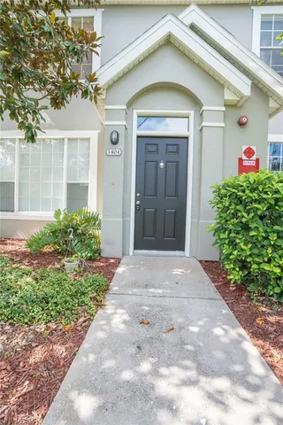 a front view of a house with entryway