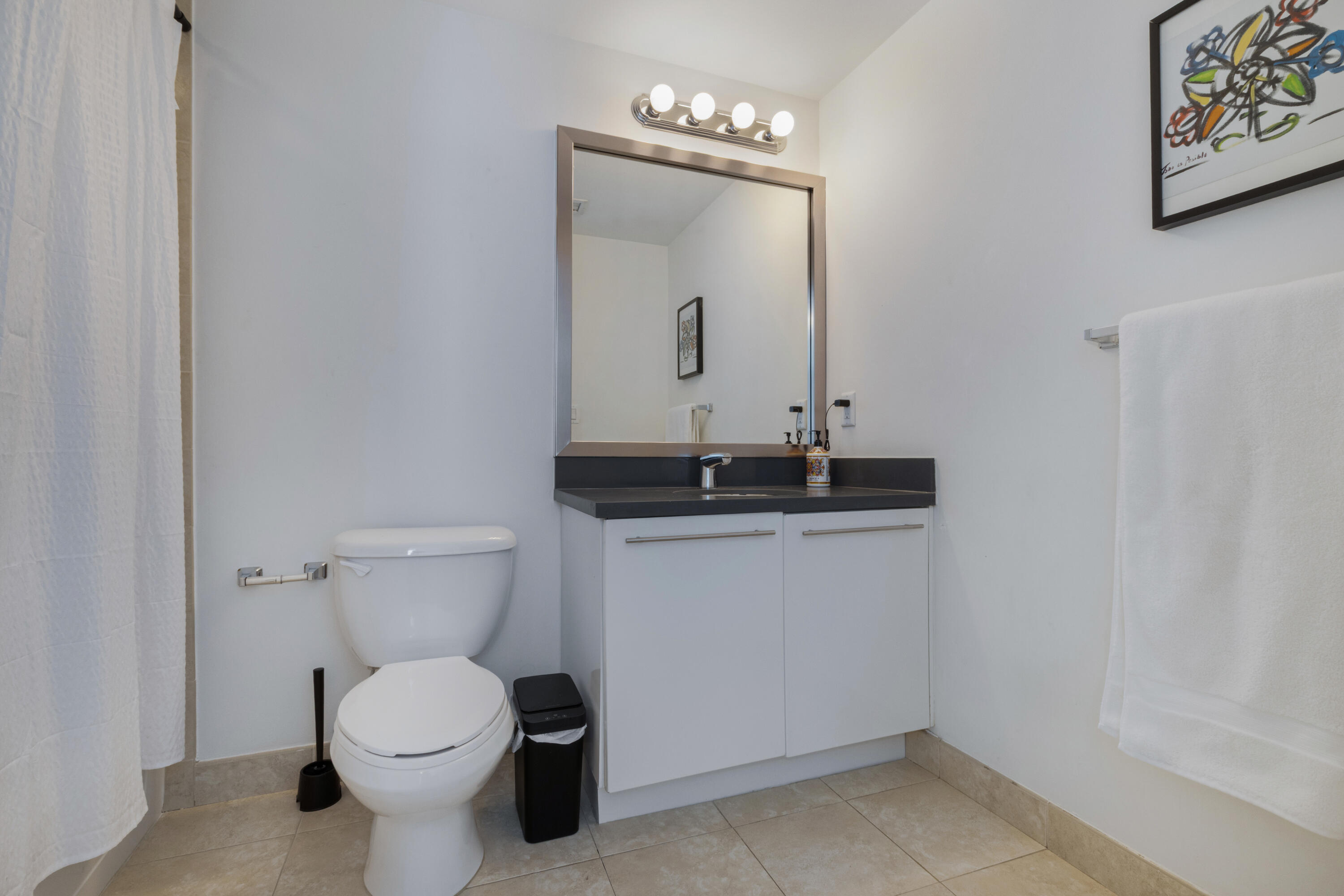 90 Southwest 3rd Street, Unit TH700A Miami, FL 33130 - Photo 12 of 32 a bathroom with a toilet sink and mirror