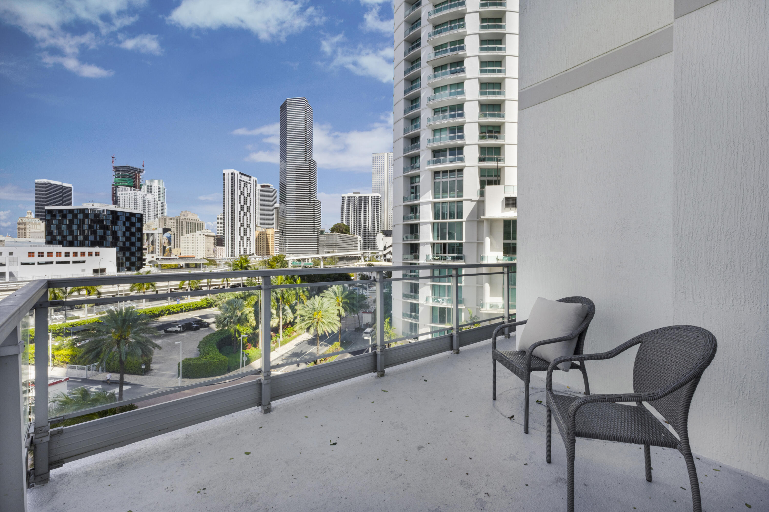 90 Southwest 3rd Street, Unit TH700A Miami, FL 33130 - Photo 17 of 32 a view of balcony with chairs
