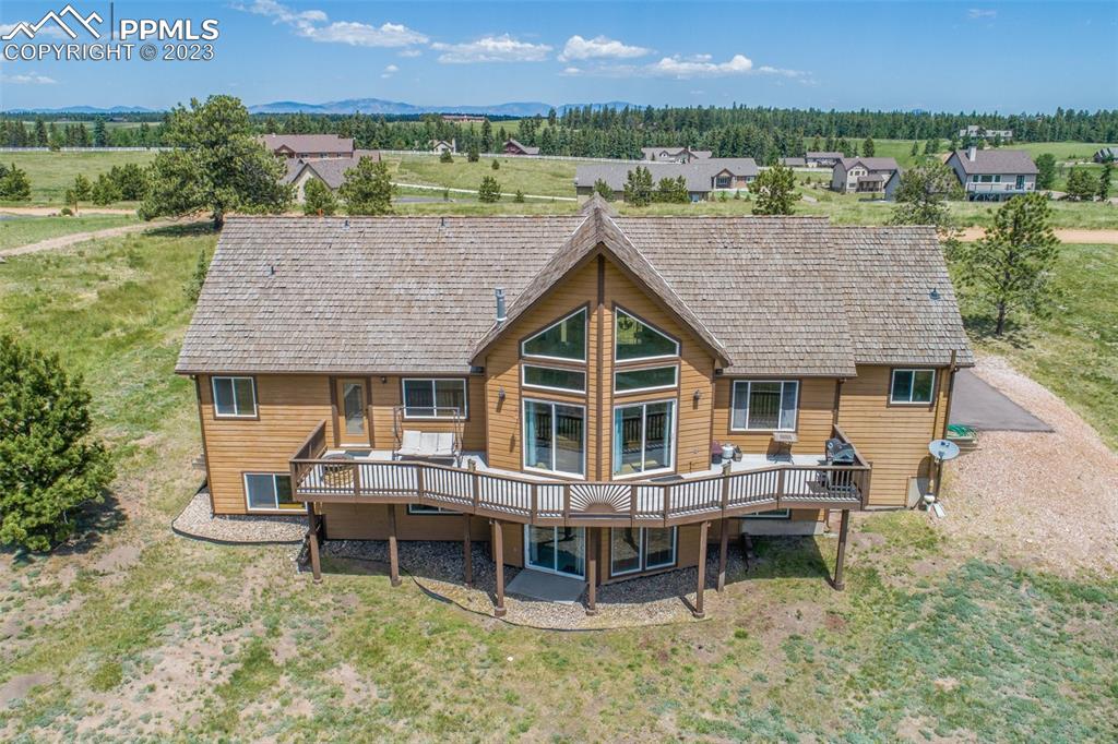 113 Matthew Road Divide, CO 80814 - Photo 45 of 49 an aerial view of a house with swimming pool and a yard