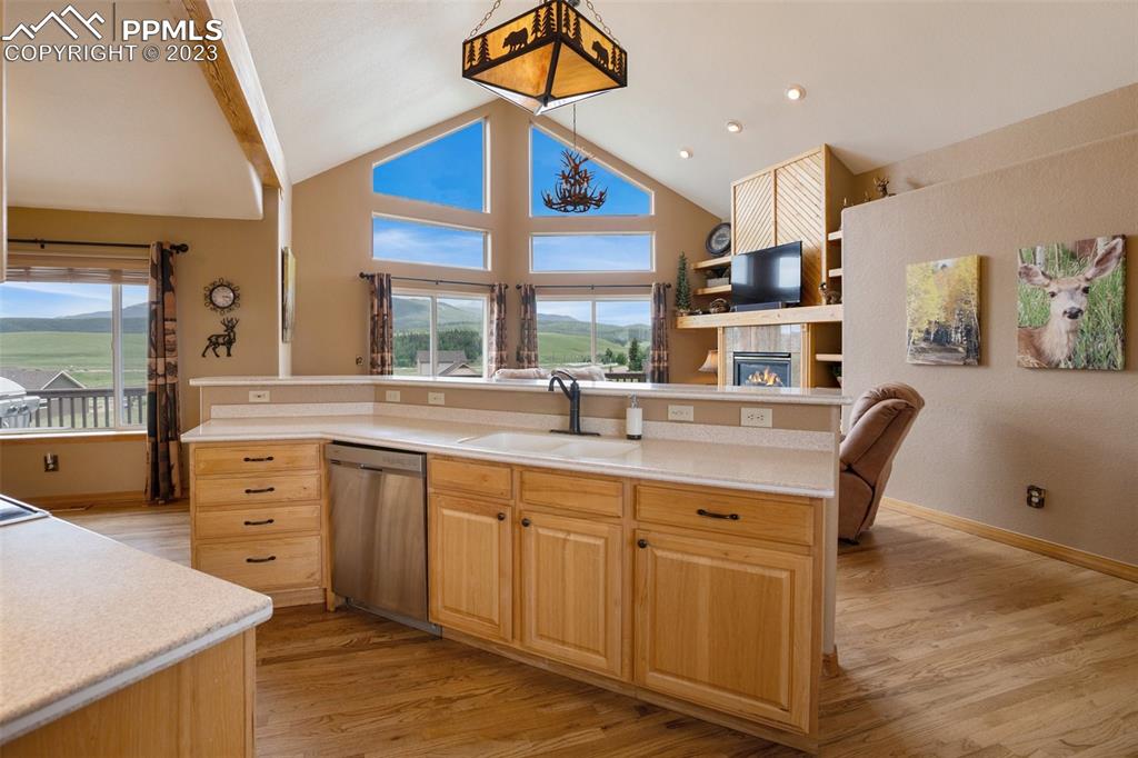 113 Matthew Road Divide, CO 80814 - Photo 10 of 49 a kitchen with cabinets a sink and appliances