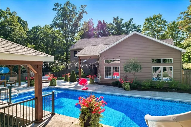 a view of a house with patio