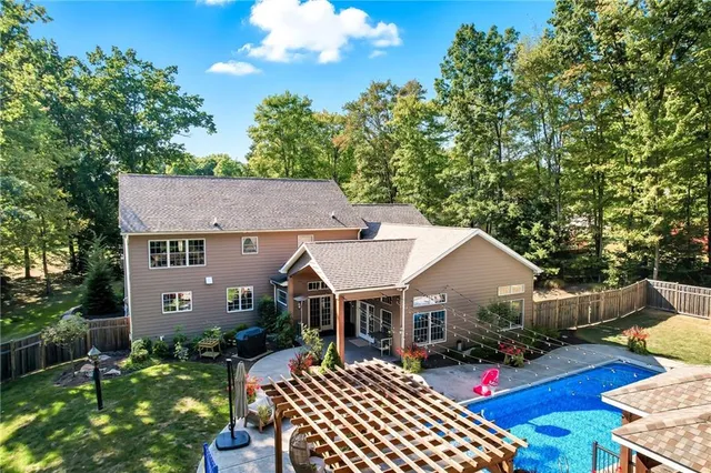 a aerial view of a house