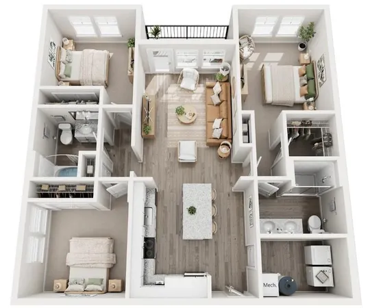 an aerial view of multiple houses