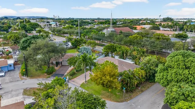 an aerial view of multiple house