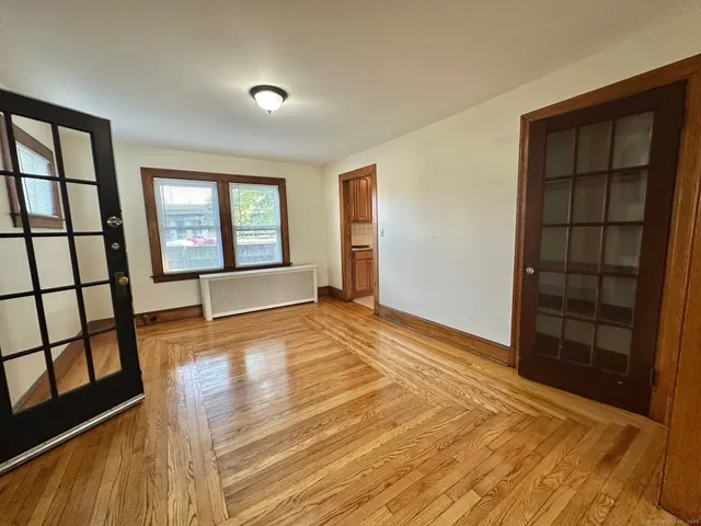 wooden floor and windows in a room