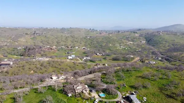 a view of a city with a mountain