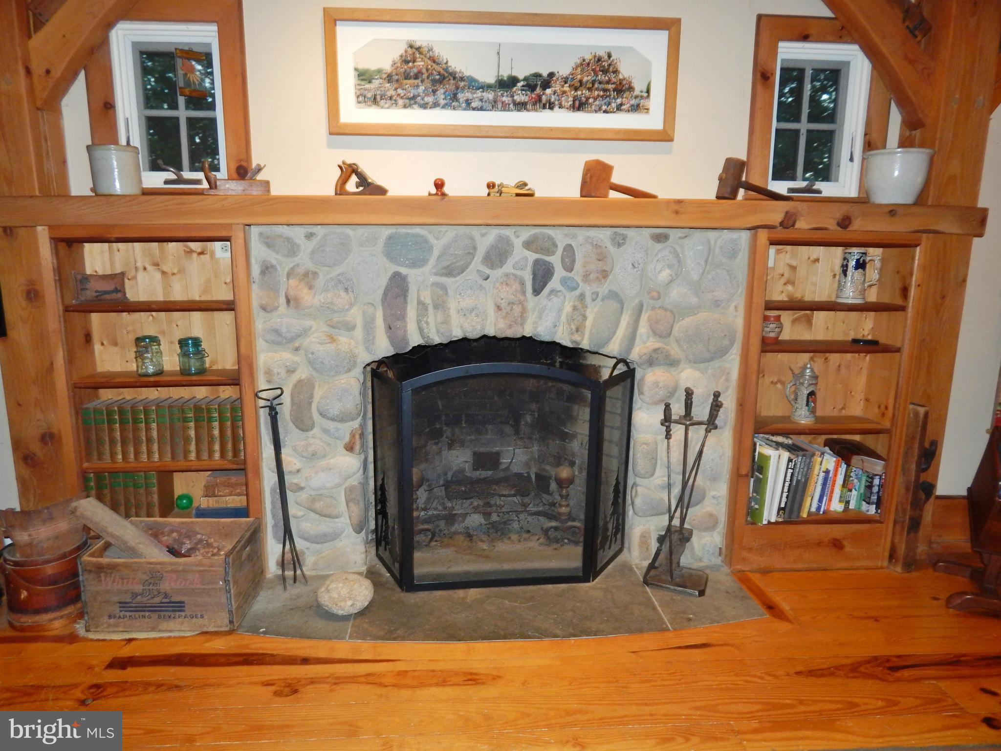 5191 West Heaps Road Pylesville, MD 21132 - Photo 10 of 30 Stone surround wood burning fireplace