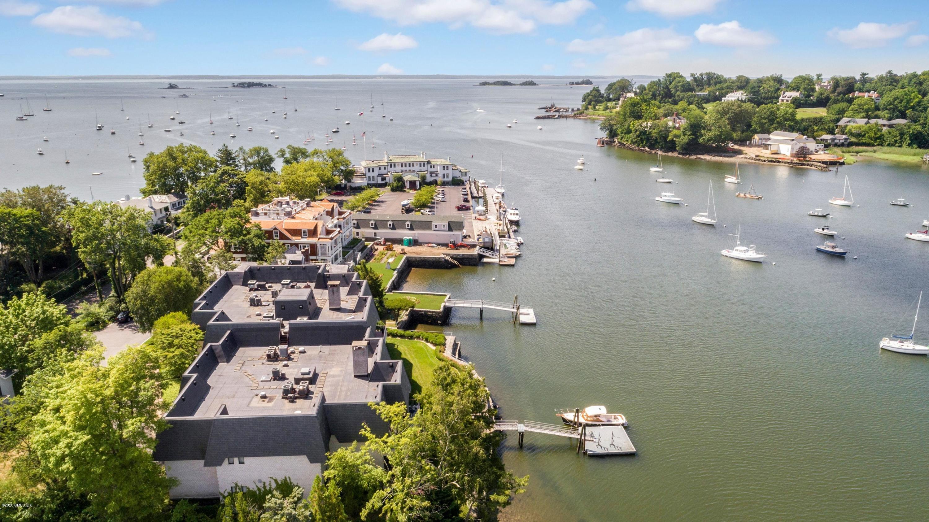 680 Steamboat Road, Unit 5 Greenwich, CT 06830 - Photo 20 of 21 an aerial view of a house with a lake view