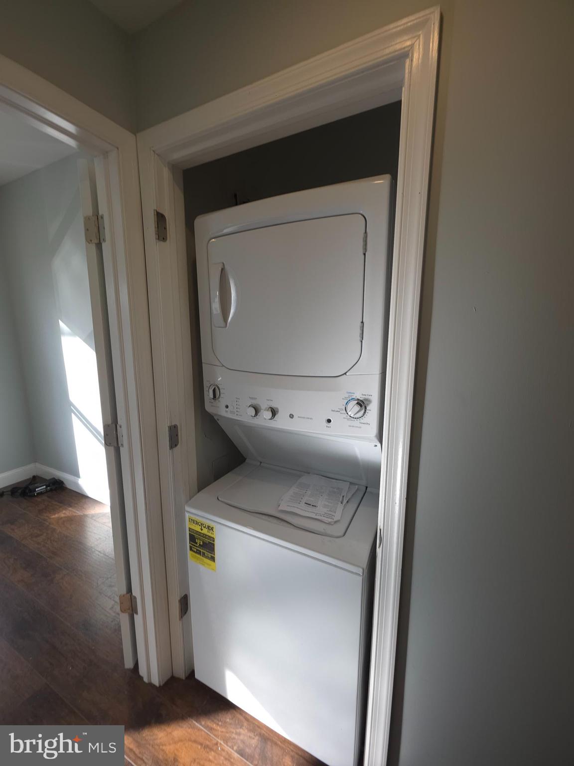 1135 West Somerset Street, Unit 2 Philadelphia, PA 19133 - Photo 10 of 15 a utility room with wooden floor washer and dryer