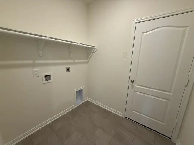 an empty room with closet