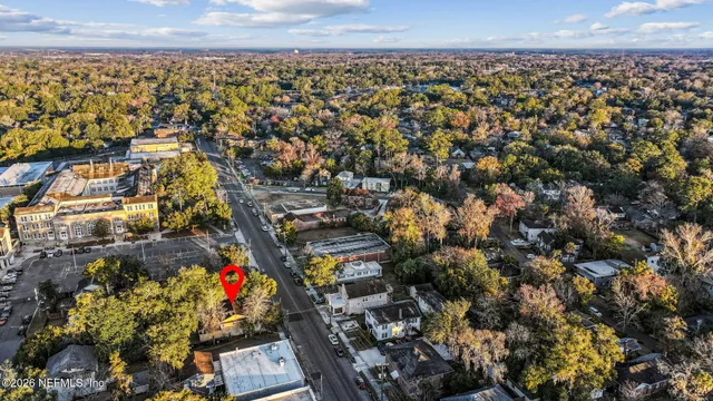 an aerial view of a city