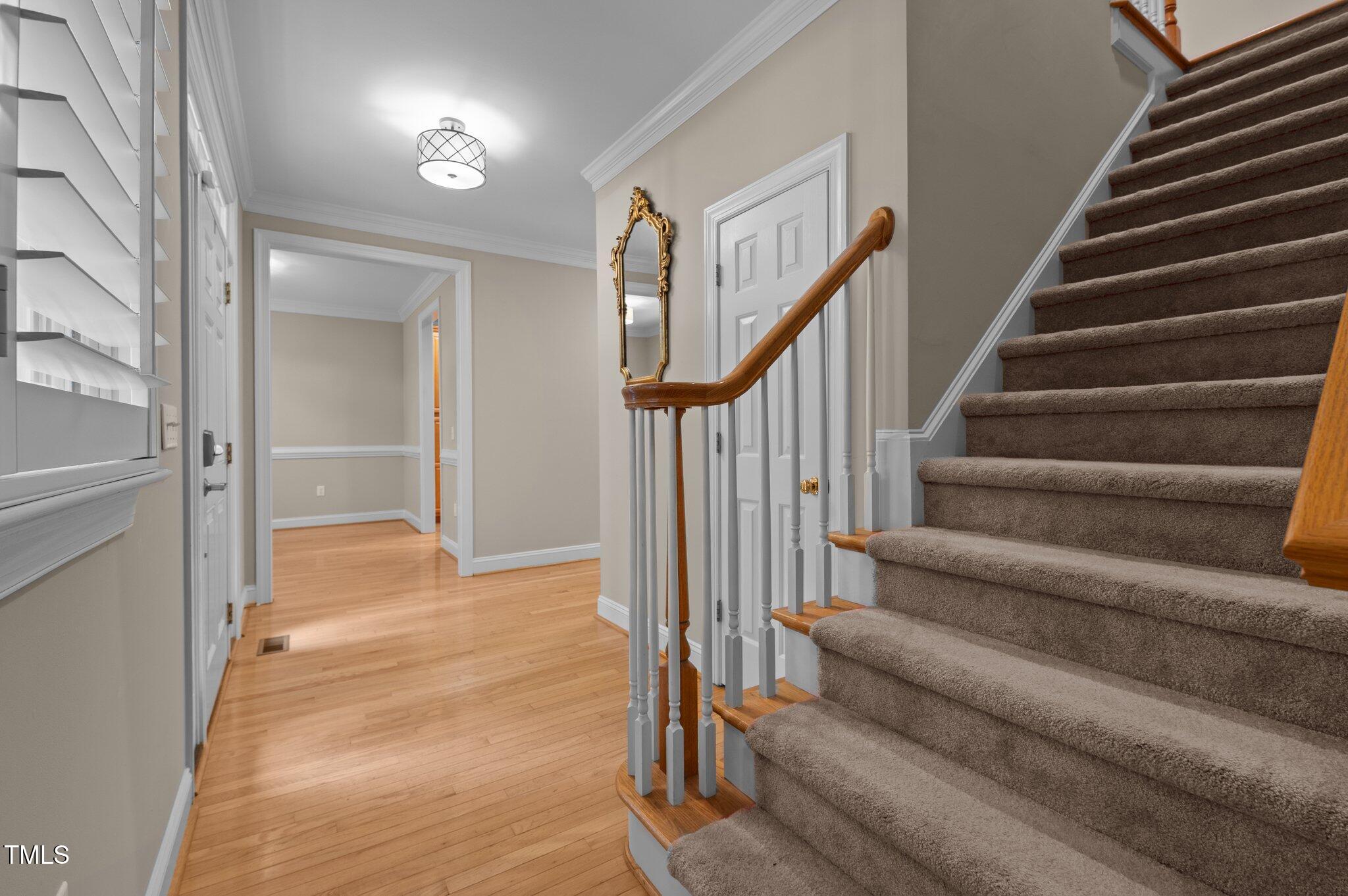 1012 Coram Fields Road Wake Forest, NC 27587 - Photo 23 of 38 Stairway Leading to Upstairs Bedrooms