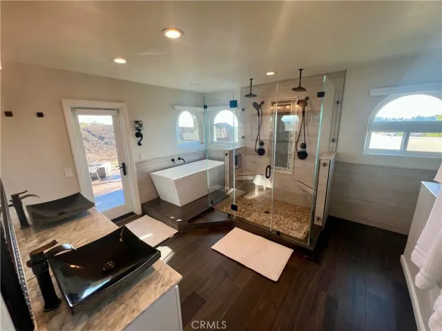 a view of a balcony with furniture