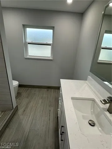 a bathroom with a sink and a toilet