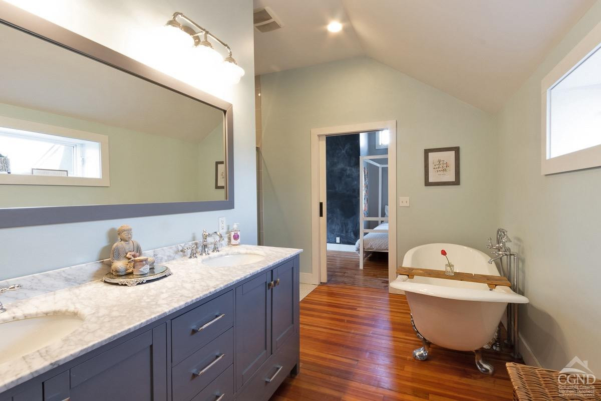 0 3327 Route 199 Pine Plains, NY 12567 - Photo 21 of 43 a bathroom with a granite countertop sink mirror and toilet