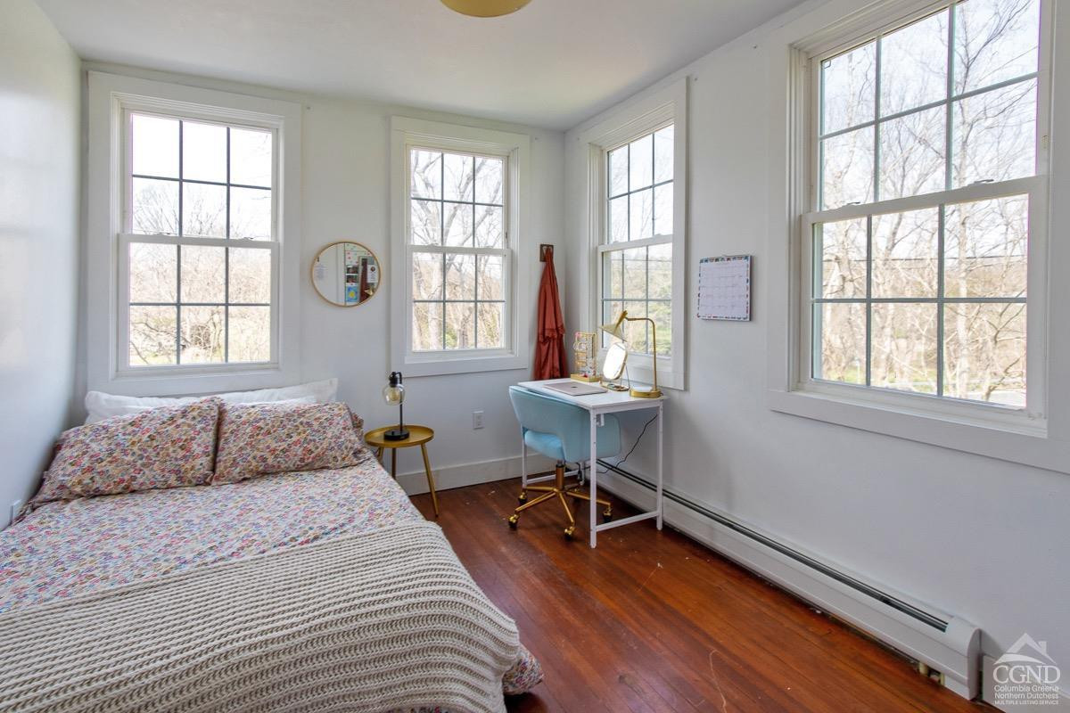 0 3327 Route 199 Pine Plains, NY 12567 - Photo 26 of 43 a bedroom with a bed a table and windows
