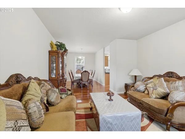 a living room with furniture and a couch