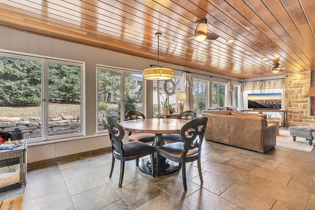 2 Davidson Drive Beaver Falls, PA 15010 - Photo 12 of 25 a dining room with furniture a chandelier and fireplace