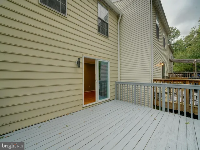 a view of wooden deck