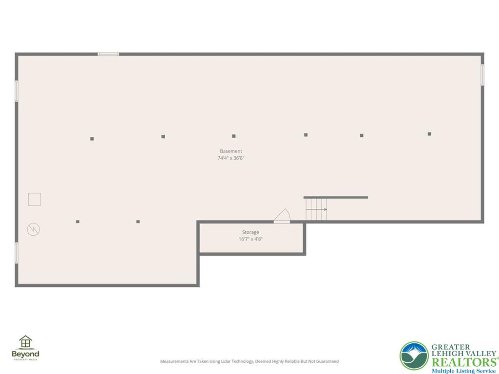 123 Meadow Road Blakeslee, PA 18610 - Photo 53 of 53 A detailed layout outlines the spacious basement and storage areas on the floor plan.