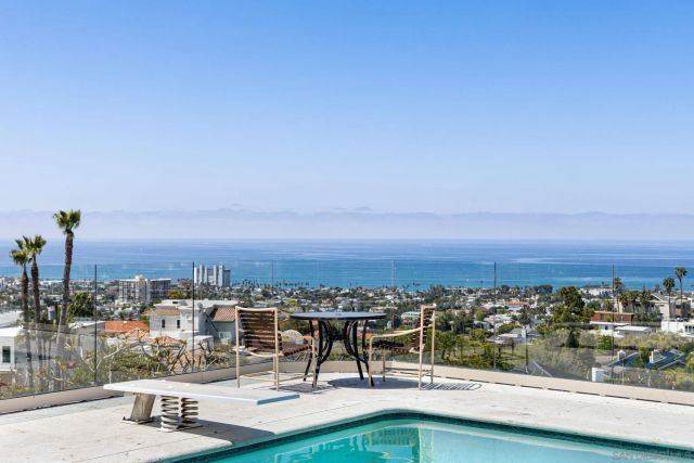 a view of a swimming pool and a terrace