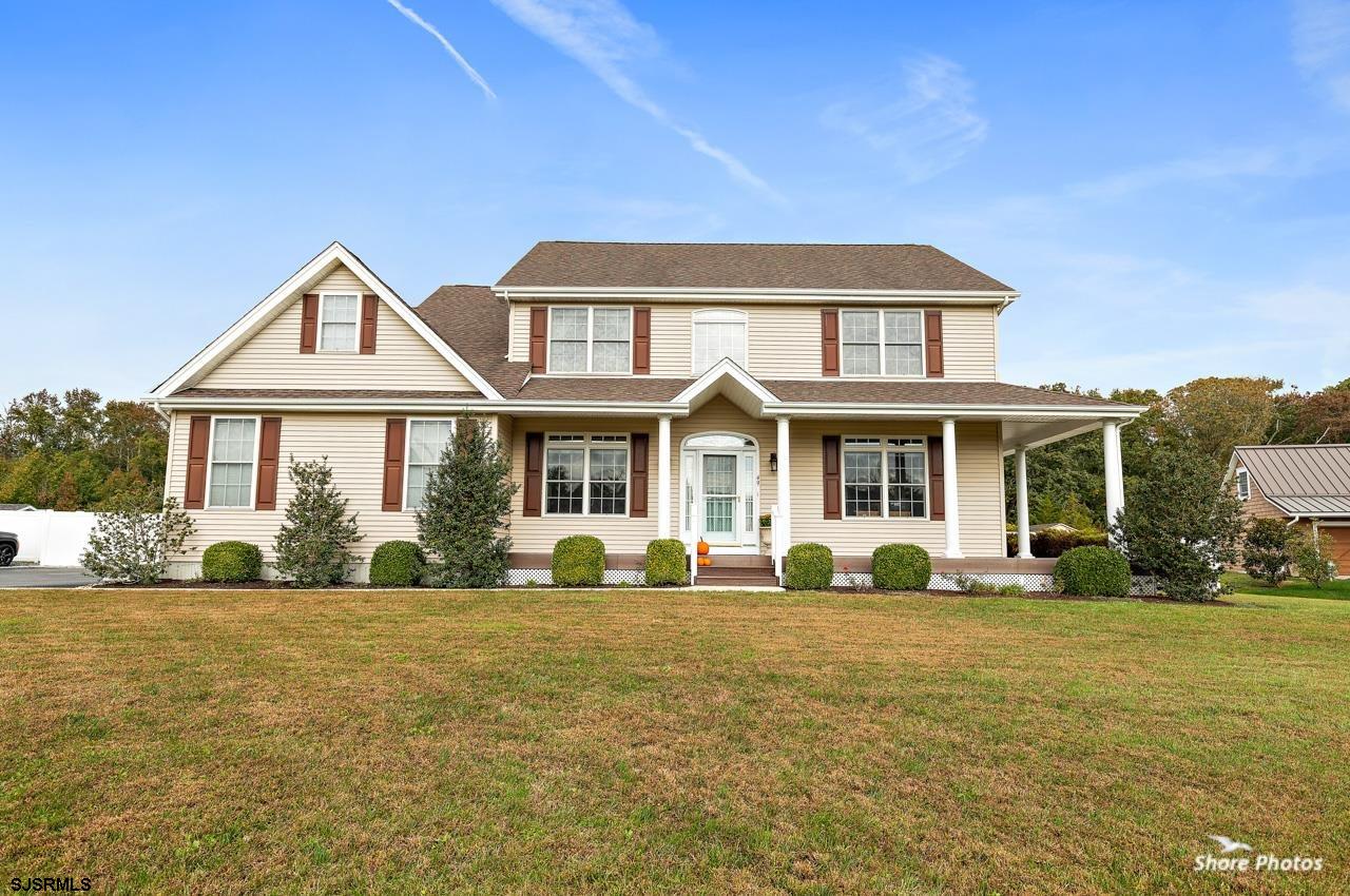 a front view of building with an outdoor space