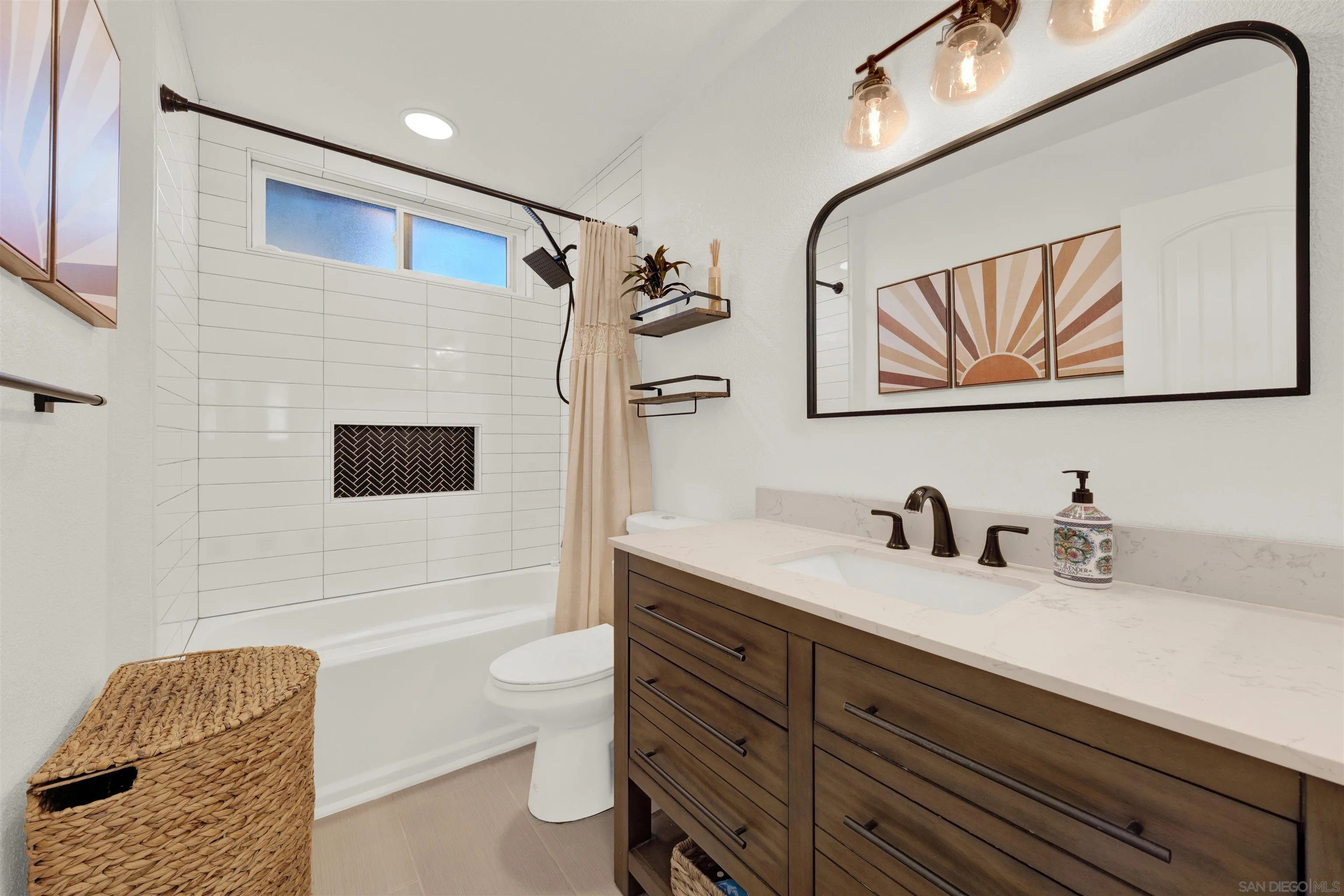 12435 Old Pomerado Road Poway, CA 92064 - Photo 46 of 53 a bathroom with a granite countertop sink a toilet and a bathtub
