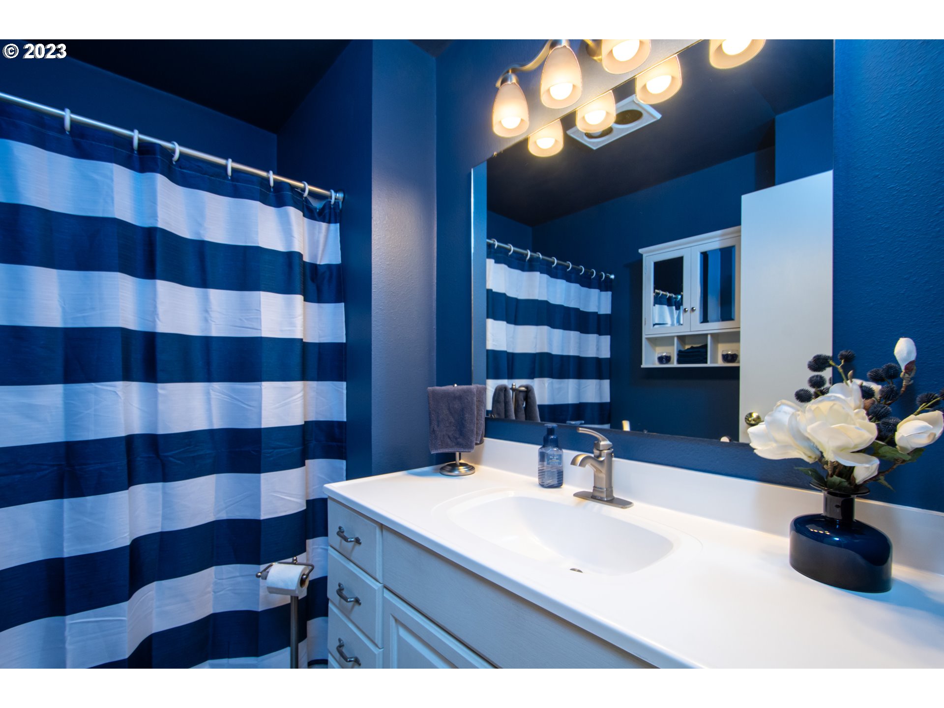 30400 Northeast Healy Road Amboy, WA 98601 - Photo 18 of 48 a bathroom with a sink and a mirror