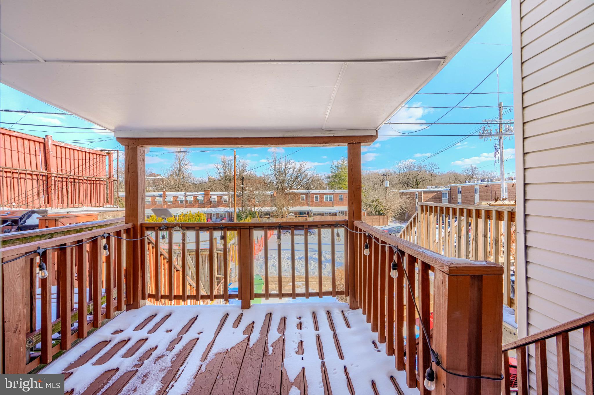 3533 Keswick Road Baltimore, MD 21211 - Photo 14 of 29 Charming deck with winter's touch.