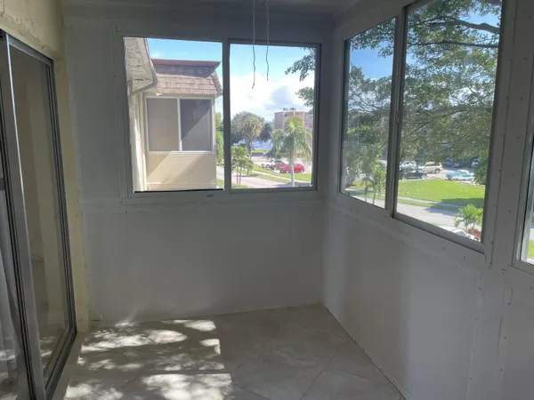 an outdoor space with furniture