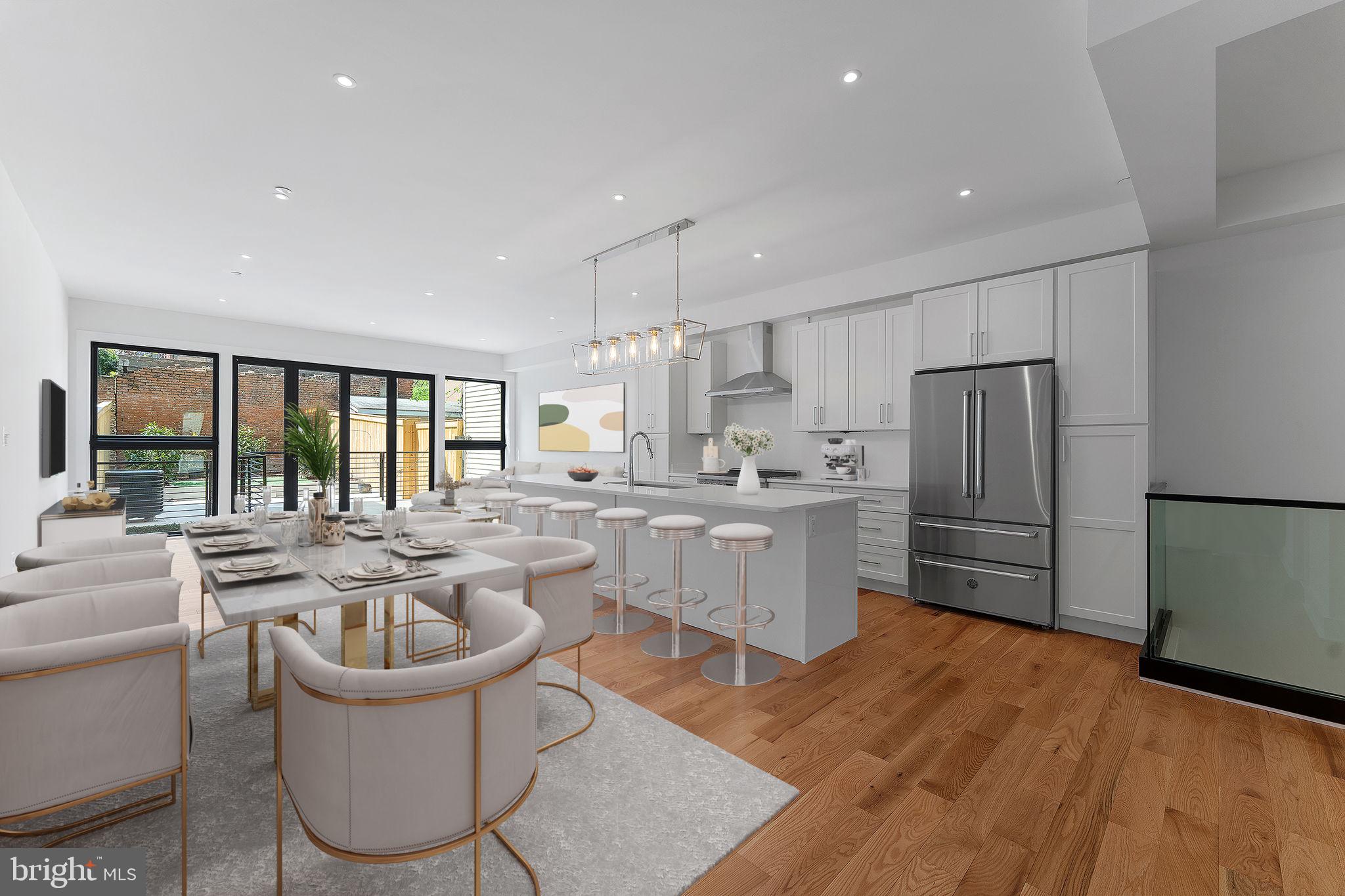 1414 5th Street Northwest, Unit A Washington, DC 20001 - Photo 5 of 62 Expansive Living Dining/Kitchen