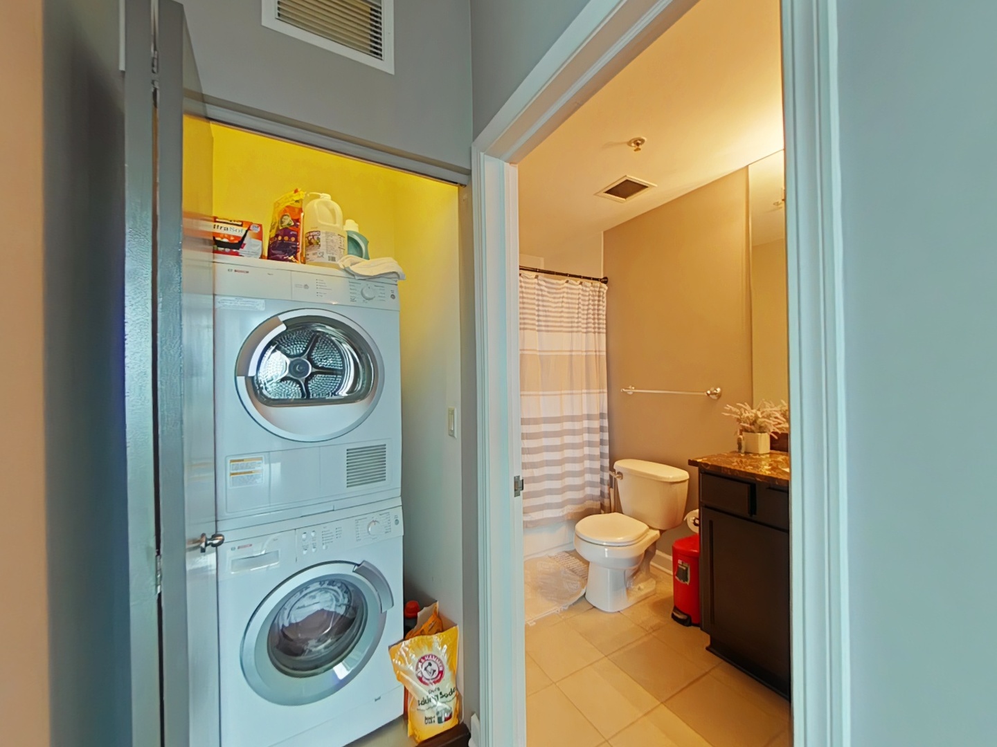 1901 South Calumet Avenue, Unit 1405 Chicago, IL 60616 - Photo 12 of 20 a bathroom with a toilet and a view of bathroom