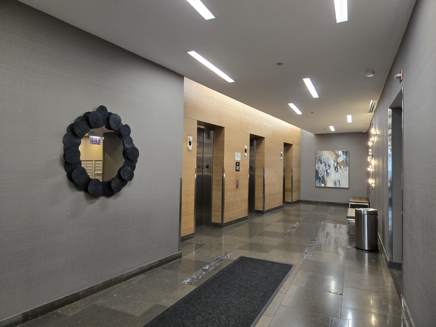 1901 South Calumet Avenue, Unit 1405 Chicago, IL 60616 - Photo 3 of 20 a view of hallway with a large mirror and a rug