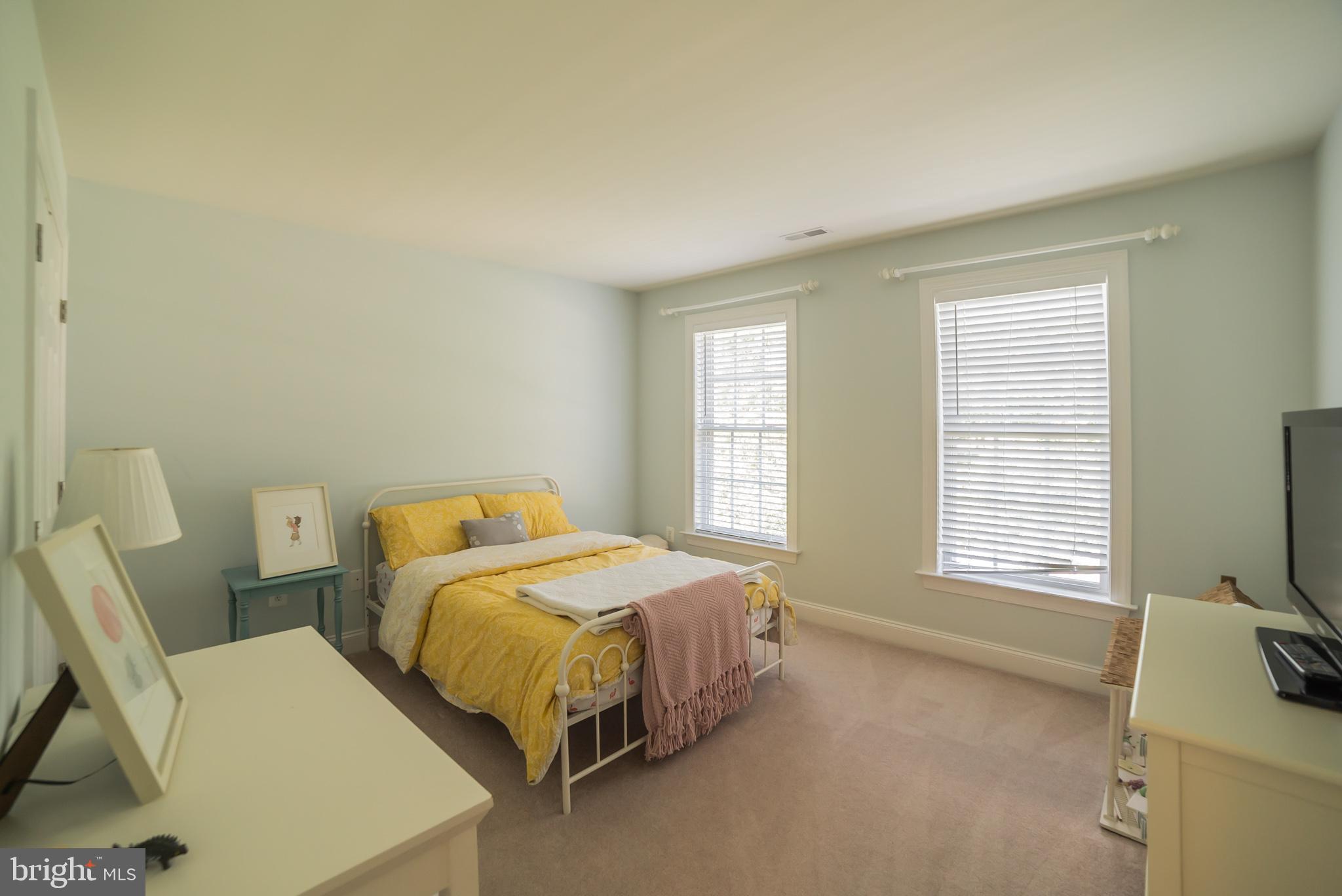 3746 Spring Meadow Drive Ellicott City, MD 21042 - Photo 29 of 40 a bedroom with a bed a couch and a flat tv screen on the dresser