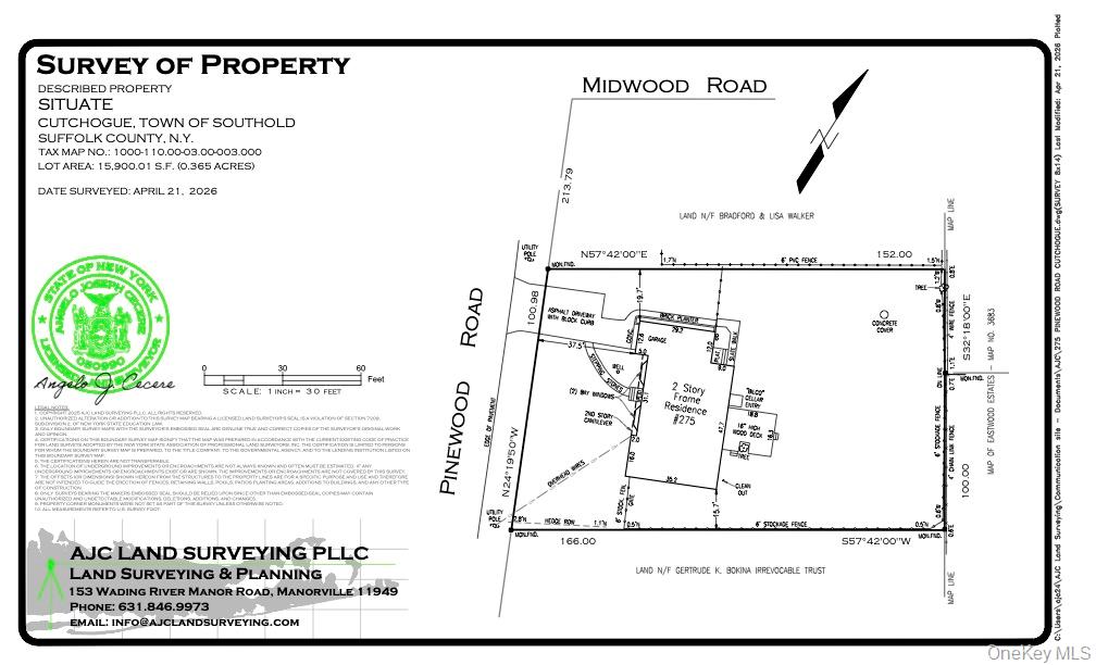 275 Pinewood Road Cutchogue, NY 11935 - Photo 42 of 45 New property survey done in 2026
