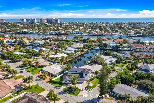 an aerial view of a city
