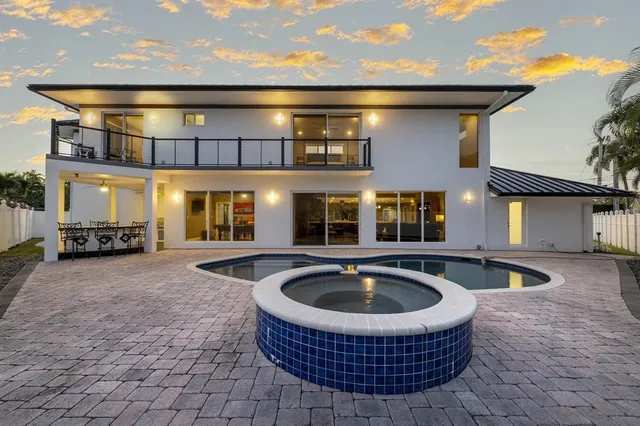 front view of a house with a street