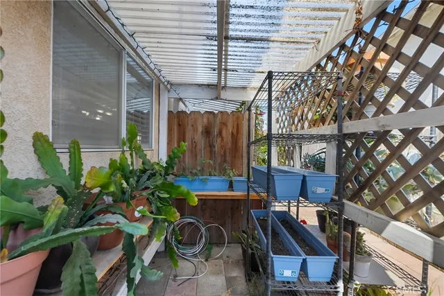 a view of a house with a glass door